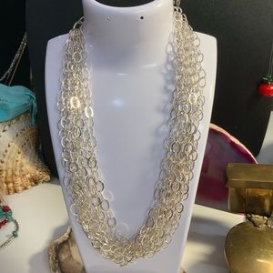 Vintage Sterling Silver Multi-Strand Necklace